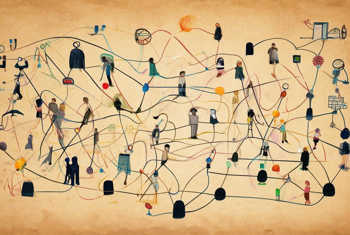 人际网络关系图 - 人际关系网络图手绘