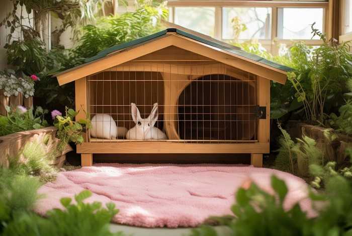 宠物兔兔窝；宠物兔窝的建造图片
