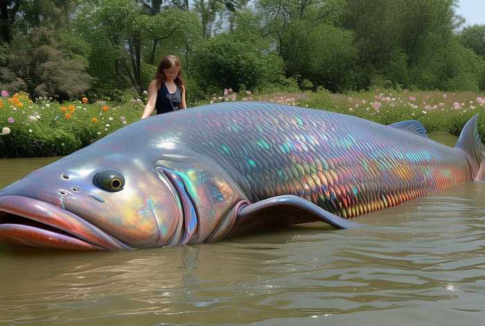 女子养500斤大鱼当宠物原视频 - 五百斤大鱼