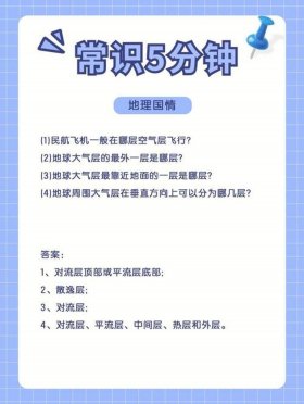 日常知识大全问答，常识快问快答