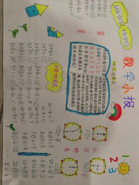 一年级科普小知识手抄报，一年级数学知识手抄报