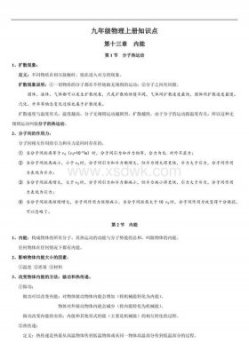 每天一个小知识点图片、初三物理知识点总结图