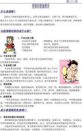 每天一个健康小知识图文，预防便秘的健康宣教ppt内容