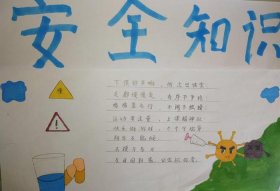 日常生活安全知识画报 安全生活手抄报