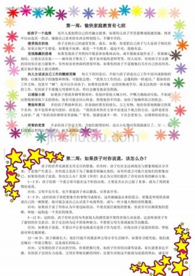 家长育儿知识分享 育儿知识200个