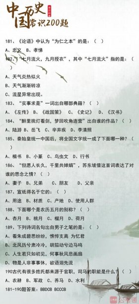 中国常识知识大全题库小学；中国常识知识大全小学