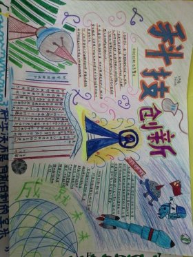 关于科技方面的手抄报、播放科技小报图片