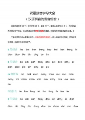 学拼音的基本知识、我要学拼音