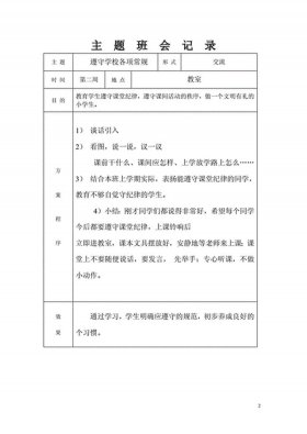 小学一年级日常 小学一年级班会记录内容