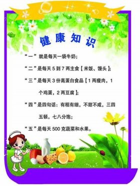 健康小常识大全一览表；健康小常识饮食健康知识资料