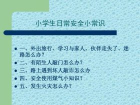 小学生安全教育 安全知识，中小学生安全教育