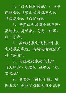 100个中国常识 - 中国文学常识100条