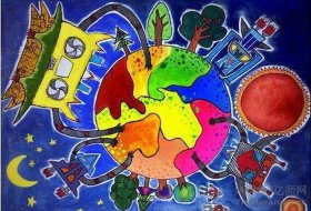 关于地球的科技画 地球怎么画好看