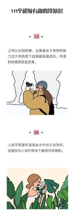 生活中特别有用的冷知识；没用的冷知识