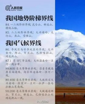 中国现代常识题500，地理常识100题含答案