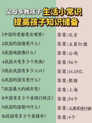 日常生活中的趣味科学常识、生活常识趣味问答题