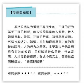苏格拉底的美德即知识的理解、知识即美德与美德即知识的区别