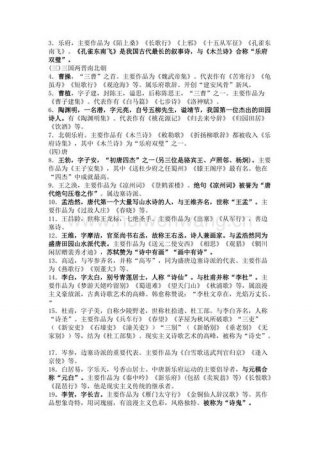 诗词基本常识 - 古诗文学常识总结