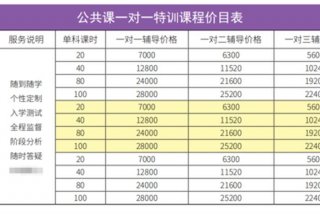 学习一对一课程、一对一的课程一般收费是多少