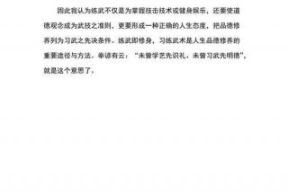 关于学武术的心得体会；学武术心得体会400