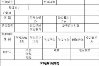 学籍基本信息表 - 学籍基本信息表就是转学证明吗