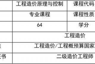 工程造价学的课程 - 工程造价学的专业课