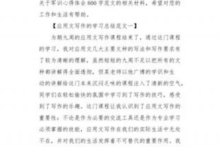 应用文写作学习总结（应用文写作大一学期总结）