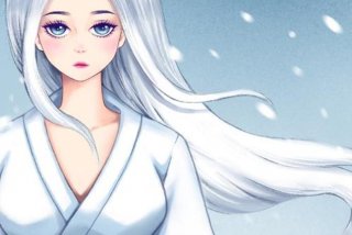 雪系动漫人物异瞳壁纸、动漫人物雪女