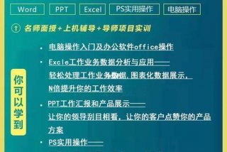 办公软件学习课程（办公软件课程内容）
