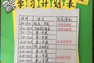 学习计划表小学模板；小学生学习计划表