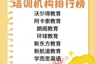 英语学习培训课程品牌；英语培育机构品牌