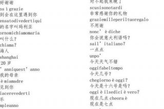 意大利语50句 意大利语300句