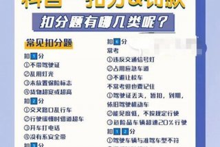 扣分学习要领 驾驶本扣分怎么学