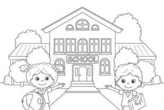 漫画学校怎么画 - 学校漫画简笔画