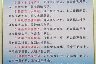 学习规则表 学规则守规则内容