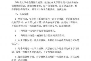 学期计划大学大一 学期计划书大一