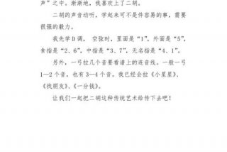 学二胡有感600字 - 学二胡的经历作文600字