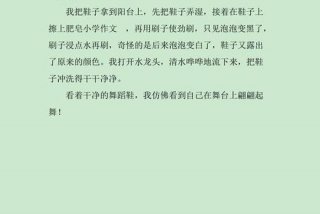 学洗鞋作文、学洗鞋子作文500