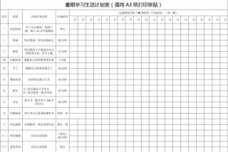 小升初暑假学习计划；小升初学生暑假计划