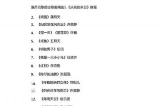 学生励志歌曲有哪些，学生励志歌曲排行榜前十名