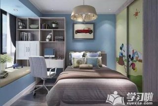 卧室学习桌怎么摆放，学生卧室书桌