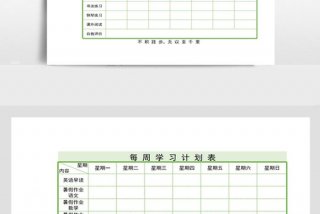 学习计划表格（小学生学习计划表）