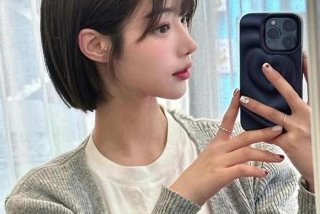 学生头发型图片女，学生头短发女