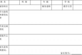 学生学习情况反馈 - 学生情况反馈表