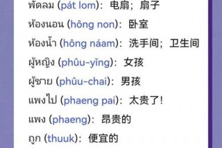 学习泰语单词、泰语单词怎么说