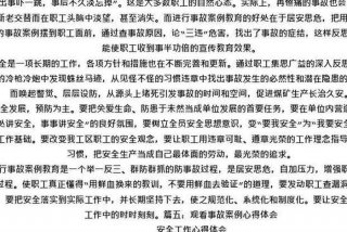 学典型事故案例心得体会（典型事故案例教育的意义）