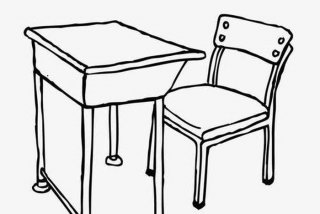 学生书桌简笔画；学生书桌简笔画大全