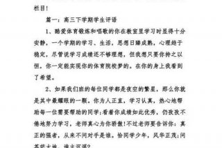 学期评语 - 学期评语个人陈述