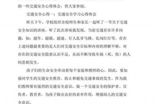 学习道路交通安全法心得体会 道路交通安全法心得体会600字