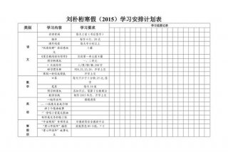 初中寒假学习计划表；初中的寒假计划表